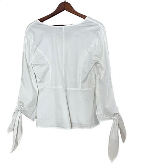 Universal Standard For J. Crew V Neck Tied Sleeve Shirt - Picture 6 of 6